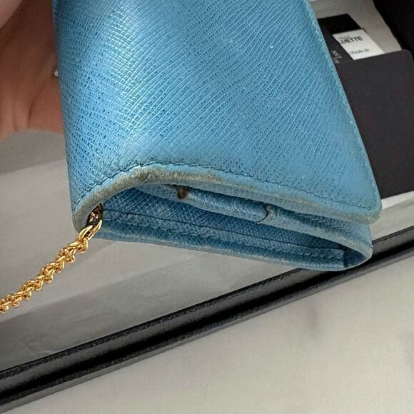 Prada Milano 2in1 Blue Long Wallet with Authenticity Card and Box - Picture 6 of 15